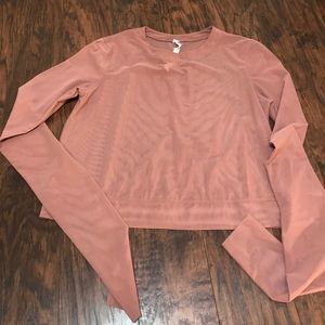Alo mesh pullover long sleeve yoga top